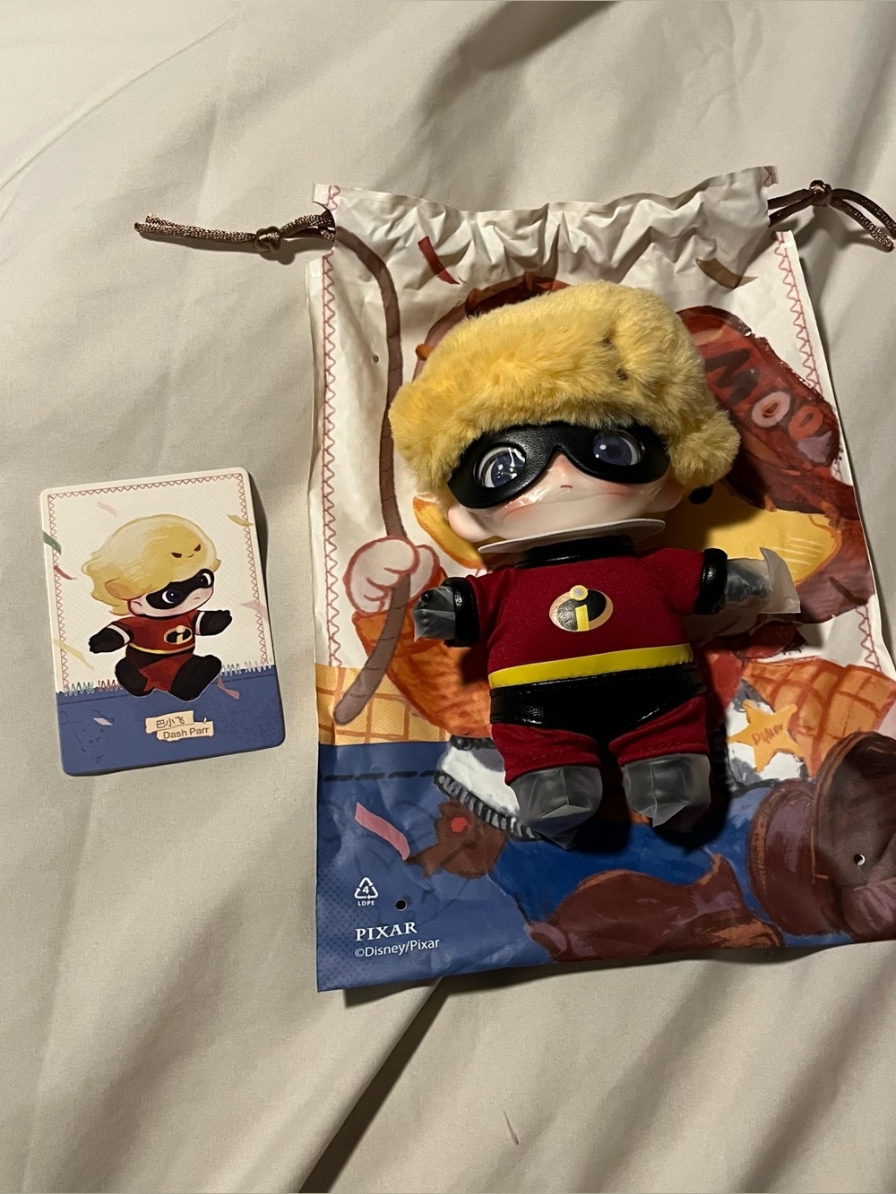 POP Mart Dimoo Pixar Dash plush pendant